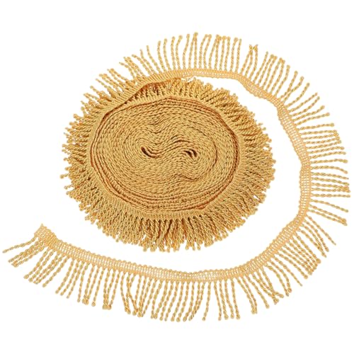 NOLITOY 1Roll Dekorativer Fransenbesatz mit Quasten für Diy Nähprojekte Kleidung Vorhänge Baumwoll Garn mit Elegantem Design von NOLITOY