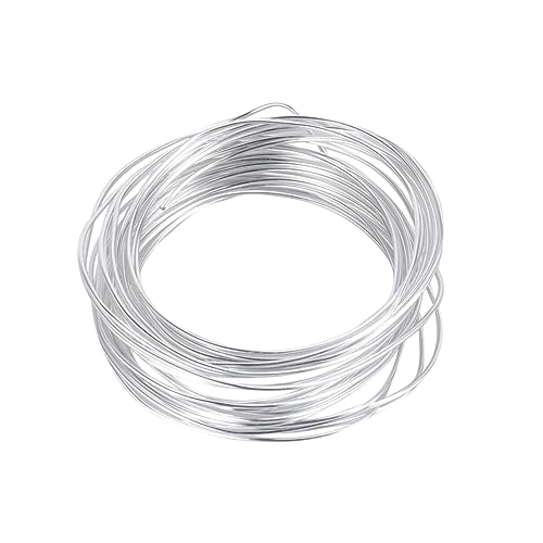 NOLITOY 1Stück DIY Aluminiumdraht Biegbarer Metall Draht für Puppen Skelette und Bastelarbeiten Rostfreier Flexibler Basteldraht Silber für Kreative Projekte von NOLITOY