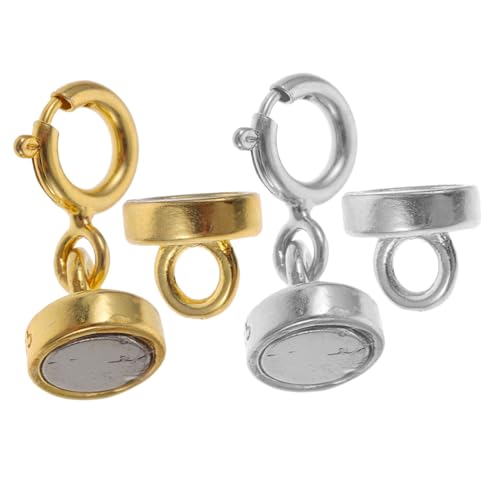 NOLITOY 2 Paare Sterlingsilber Verlängerungskette mit Magnetverschluss Verstellbare Schmuckverbinder für DIY Halsketten Armbänder Langlebig Glänzend Geeignet für Schmuckherstellung und NOLITOY 2 Paare Sterlingsilber Verlängerungskette mit Magnetverschluss Verstellbare Schmuckverbinder für DIY Halsketten Armbänder Langlebig Glänzend Geeignet für Schmuckherstellung und von NOLITOY