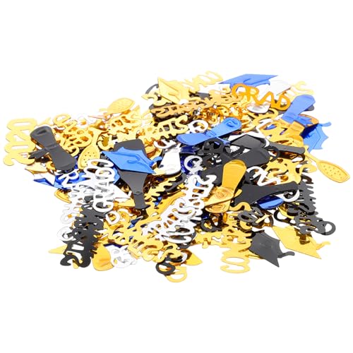 NOLITOY 2 Packungen Abschlussfeier Dekoration Pack Glitzernde Konfetti Karten mit Doktormütze und Buchrollen für Graduierungsparty Blau Schwarz Gold und Silber Funktionsreiche Streudeko NOLITOY 2 Packungen Abschlussfeier Dekoration Pack Glitzernde Konfetti Karten mit Doktormütze und Buchrollen für Graduierungsparty Blau Schwarz Gold und Silber Funktionsreiche Streudeko von NOLITOY