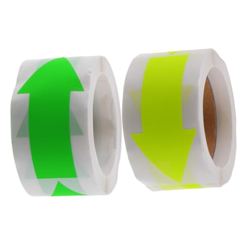 NOLITOY 2 Rollen Fluoreszierende Richtungsetiketten Selbstklebende Richtungsetiketten für Geschenkverpackung Vielseitige Versiegelungssticker für Party Backwaren Warnhinweise NOLITOY 2 Rollen Fluoreszierende Richtungsetiketten Selbstklebende Richtungsetiketten für Geschenkverpackung Vielseitige Versiegelungssticker für Party Backwaren Warnhinweise von NOLITOY