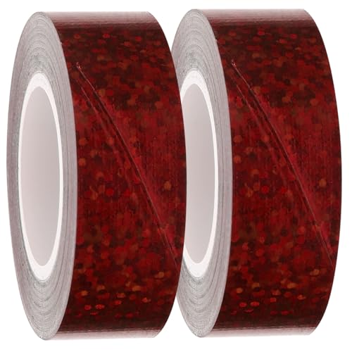 NOLITOY 2 Rollen Holographisches Klebeband Selbstklebend Extra Stark für Dekoration und Basteln Temperatur und Alterungsbeständig Einfache Anwendung und Lagerung von NOLITOY