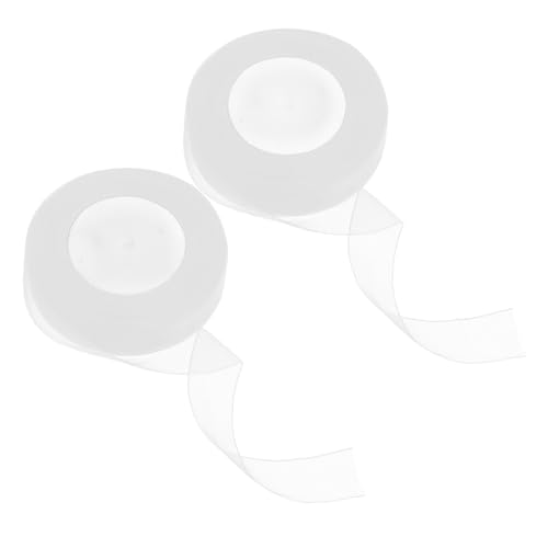 NOLITOY 2 Rollen Organza Geschenkband Breit Weiß Transparent Polyester Geschenkverpackung Schleifenband für DIY Basteln Haaraccessoires Hochzeitsdeko Geschenkverpackungen Partydekoration NOLITOY 2 Rollen Organza Geschenkband Breit Weiß Transparent Polyester Geschenkverpackung Schleifenband für DIY Basteln Haaraccessoires Hochzeitsdeko Geschenkverpackungen Partydekoration von NOLITOY