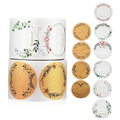 NOLITOY 2 Rollen Selbstklebende Geschenkaufkleber Pro Pflanze Blumenkranz Muster Geschenketiketten für Geschenktüten Umschläge Karten Vielseitig Verwendbar Robust und Ablösbar NOLITOY 2 Rollen Selbstklebende Geschenkaufkleber Pro Pflanze Blumenkranz Muster Geschenketiketten für Geschenktüten Umschläge Karten Vielseitig Verwendbar Robust und Ablösbar von NOLITOY