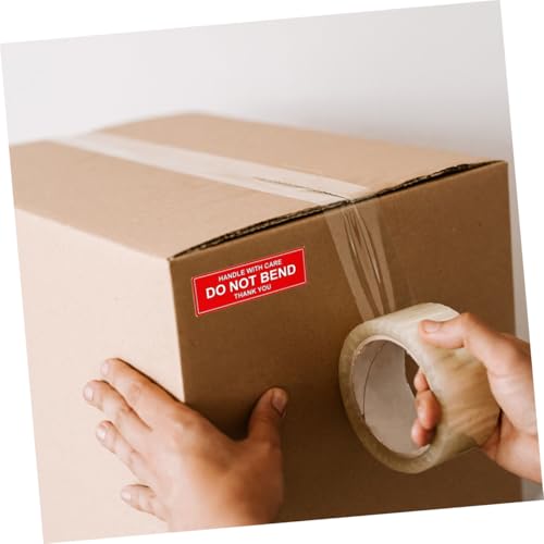 NOLITOY 2 Rollen Selbstklebende Handle With Care Versandaufkleber Je Fragile Warnetiketten für Verpackung Transport Lagerung Auffällige Beschriftung Reißfest Langlebig NOLITOY 2 Rollen Selbstklebende Handle With Care Versandaufkleber Je Fragile Warnetiketten für Verpackung Transport Lagerung Auffällige Beschriftung Reißfest Langlebig von NOLITOY