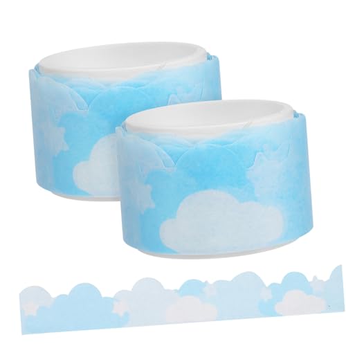 NOLITOY 2 Rollen Washi Tape Blaues Wolkenmuster Dekoratives Klebeband Starke Haftung Vielseitig Einsetzbar Für Scrapbooking Geschenkverpackung DIY Journaling NOLITOY 2 Rollen Washi Tape Blaues Wolkenmuster Dekoratives Klebeband Starke Haftung Vielseitig Einsetzbar Für Scrapbooking Geschenkverpackung DIY Journaling von NOLITOY