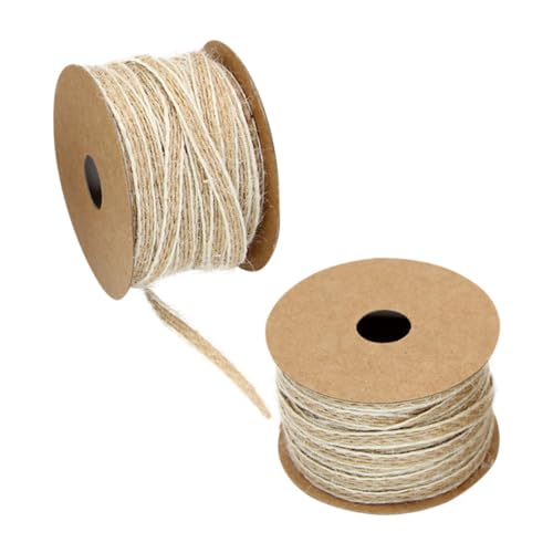 NOLITOY 2 STÜCK Jute Spitzenband für Weihnachten Hochzeiten Dekorative DIY Bänder Hochwertigem für und Bastelprojekte Langlebig und Vielseitig Einsetzbar von NOLITOY