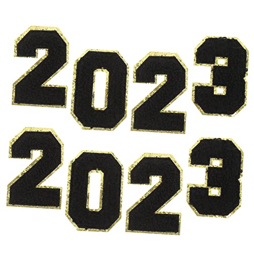 NOLITOY 2 Sätze Aufnäher Zum Nähen Von Kleidern Flecken Lustig Bestickt Stichworte Flicken Für Kleidung Flicken Nähen Stickereiflecken Patch Buchstabenflecken Zahlen Polyester Black von NOLITOY