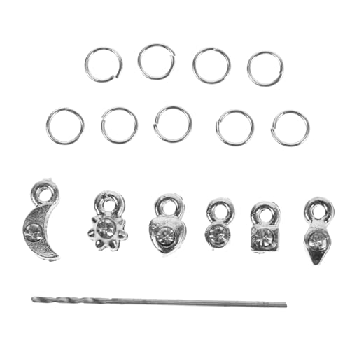 NOLITOY 2 Sätze Silberne Nail Art Charms Nagelpiercing DIY Nail Schmuck Nageldekoration für Kreative Nailart Liebhaber und Professionelle Maniküre von NOLITOY