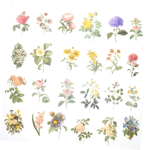 NOLITOY 2 Sätze Vintage Blumen Aufkleber mit Selbstklebenden Retro Scrapbook Stickern Dekorative Papierblumen für DIY Tagebuch Kalender Fotoalben Planner und Kreative Bastelprojekte NOLITOY 2 Sätze Vintage Blumen Aufkleber mit Selbstklebenden Retro Scrapbook Stickern Dekorative Papierblumen für DIY Tagebuch Kalender Fotoalben Planner und Kreative Bastelprojekte von NOLITOY
