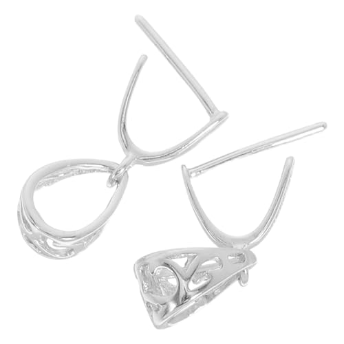 NOLITOY 2 Stück Anhängerverbinder aus Silber Stabile Schmuckverschlüsse für Halsketten und Armbänder Vielseitige DIY Schmuckbastel-elemente Mittelgroß Platinfarben NOLITOY 2 Stück Anhängerverbinder aus Silber Stabile Schmuckverschlüsse für Halsketten und Armbänder Vielseitige DIY Schmuckbastel-elemente Mittelgroß Platinfarben von NOLITOY