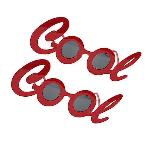 NOLITOY 2 Stück Cool Letter Shaped Sonnenbrille Einzigartige Partybrille für Unvergessliche Foto für Festivals und Zusammenkünfte Leicht und Kompakt Stylisches Accessoire für Erwachsene von NOLITOY