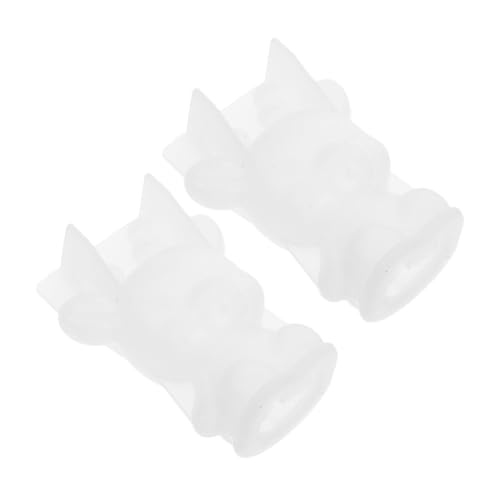 NOLITOY 2 Stück Flexible Silikonform DIY Epoxidharz Gießform für Handgemachte Tierornamente Weiß Wiederverwendbar Einfach Entformbar für Kreative Dekorationen und Bastelprojekte von NOLITOY