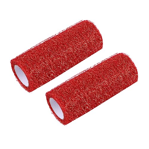 NOLITOY 2 Stück Glitzer Tüllband Rolle Kreative DIY Dekoration für Hochzeiten Partys und Mehr Breit Yards Rot Gold Vielseitig Einsetzbar für Kleidung Accessoires und Heimdekoration NOLITOY 2 Stück Glitzer Tüllband Rolle Kreative DIY Dekoration für Hochzeiten Partys und Mehr Breit Yards Rot Gold Vielseitig Einsetzbar für Kleidung Accessoires und Heimdekoration von NOLITOY