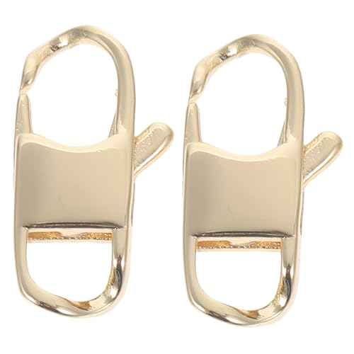 NOLITOY 2 Stück Goldfarbene DIY Schmuck Verschlüsse Lobster Karabiner Robust Leicht Schmuckherstellung Armband Halskette Verbinder für Basteln und Reparatur NOLITOY 2 Stück Goldfarbene DIY Schmuck Verschlüsse Lobster Karabiner Robust Leicht Schmuckherstellung Armband Halskette Verbinder für Basteln und Reparatur von NOLITOY