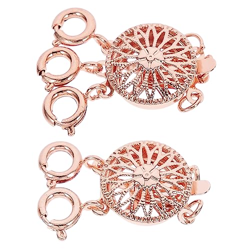 NOLITOY 2 Stück Halskettentrenner Multi-Halskettenverschluss Halsketten-Trennschicht-Schichtung schmuckherstellung schmuck machen Armbinde selbstgemachte Schnalle Schmuckkonverter Kupfer von NOLITOY