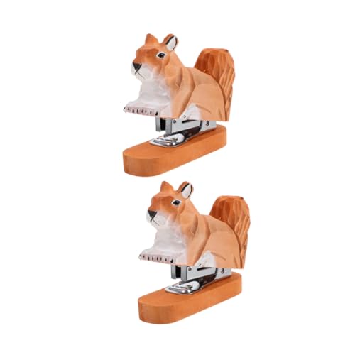 NOLITOY 2 Stück Hefter mit Handgefertigtem Eichhörnchen-design Kompakter Mini-tacker für Büro und Schule Ergonomisch Wiederverwendbar für Kleine Papierstapel und Kreatives Heften NOLITOY 2 Stück Hefter mit Handgefertigtem Eichhörnchen-design Kompakter Mini-tacker für Büro und Schule Ergonomisch Wiederverwendbar für Kleine Papierstapel und Kreatives Heften von NOLITOY