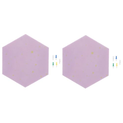 NOLITOY 2 Stück Hexagon Filz Pinnwand Selbstklebend Wanddeko DIY Memo Board für Schlafzimmer Wohnzimmer Filzmatte Langlebig Praktisch Vielseitig für Notizen Fotos und Zeichnungen von NOLITOY