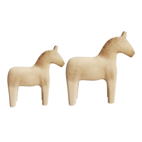 NOLITOY 2 Stück Holzpferd Deko Figuren zum Bemalen DIY Bastelset Glatte Kanten Robustes Holz Kreative Tischdekoration für Mädchen und Jungen NOLITOY 2 Stück Holzpferd Deko Figuren zum Bemalen DIY Bastelset Glatte Kanten Robustes Holz Kreative Tischdekoration für Mädchen und Jungen von NOLITOY