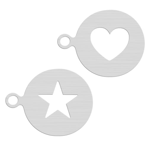 NOLITOY 2 Stück Kaffee Schablonen Herz Stern Diy Latte Art Vorlagen für Restaurant für Kuchen Desserts Kaffee Dekoration NOLITOY 2 Stück Kaffee Schablonen Herz Stern Diy Latte Art Vorlagen für Restaurant für Kuchen Desserts Kaffee Dekoration von NOLITOY