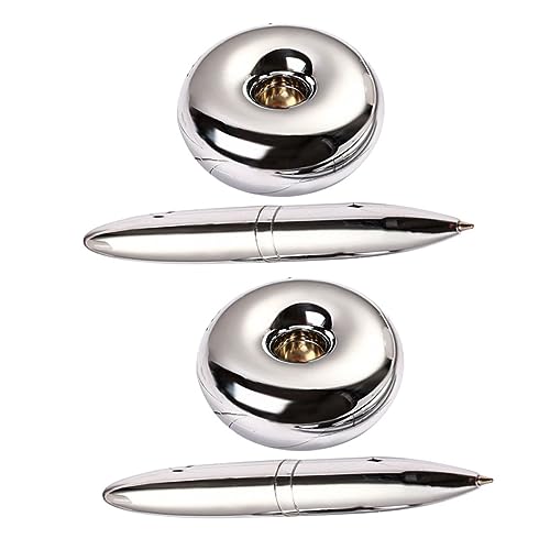 NOLITOY 2 Stück Magnetischer Schwebestift Elegante Kugelschreiber mit Schwebender Basis für Büro und Metallkugelschreiber für Männer und Frauen und Langlebig NOLITOY 2 Stück Magnetischer Schwebestift Elegante Kugelschreiber mit Schwebender Basis für Büro und Metallkugelschreiber für Männer und Frauen und Langlebig von NOLITOY