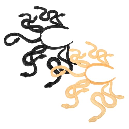 NOLITOY 2 Stück Medusa Schlangen Stirnband Halloween Haarreif Leichtes Bequemes Kopfstück für Damen Karneval Cosplay Party Kostüm Zubehör NOLITOY 2 Stück Medusa Schlangen Stirnband Halloween Haarreif Leichtes Bequemes Kopfstück für Damen Karneval Cosplay Party Kostüm Zubehör von NOLITOY