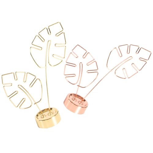 NOLITOY 2 Stück Metall Fotohalter aus Edelstahl Stabile Tischkartenhalter mit Dekorativem Blattfuß Vielseitiger Bilderhalter für Büro Party Zuhause Rostfrei und Langlebig in Roségold Gold NOLITOY 2 Stück Metall Fotohalter aus Edelstahl Stabile Tischkartenhalter mit Dekorativem Blattfuß Vielseitiger Bilderhalter für Büro Party Zuhause Rostfrei und Langlebig in Roségold Gold von NOLITOY