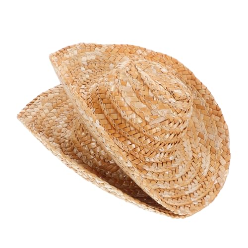 NOLITOY 2 Stück Mini Cowboy Hüte aus Stroh für Puppen und Kleine Haustiere Leichte Kreative Bastelaccessoires Vielseitig Einsetzbar als Party Deko und Foto Requisiten NOLITOY 2 Stück Mini Cowboy Hüte aus Stroh für Puppen und Kleine Haustiere Leichte Kreative Bastelaccessoires Vielseitig Einsetzbar als Party Deko und Foto Requisiten von NOLITOY