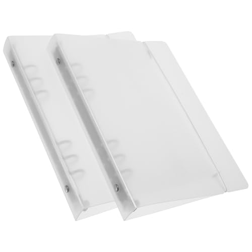 NOLITOY 2 Stück Ordner Teilig Langlebiger PP Ordner mit Ringen Transparentes Wiederverwendbares Notizbuch Cover für Studenten Praktischer Dokumentenorganizer Robust und Vielseitig von NOLITOY