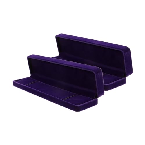 NOLITOY 2 Stück Schmuckkästchen aus Samt Rechteckige Geschenkbox für Halsketten und Armbänder Elegante Aufbewahrung mit Weichem Innenfutter als Geschenkbox für Schmuck und Verpackung NOLITOY 2 Stück Schmuckkästchen aus Samt Rechteckige Geschenkbox für Halsketten und Armbänder Elegante Aufbewahrung mit Weichem Innenfutter als Geschenkbox für Schmuck und Verpackung von NOLITOY