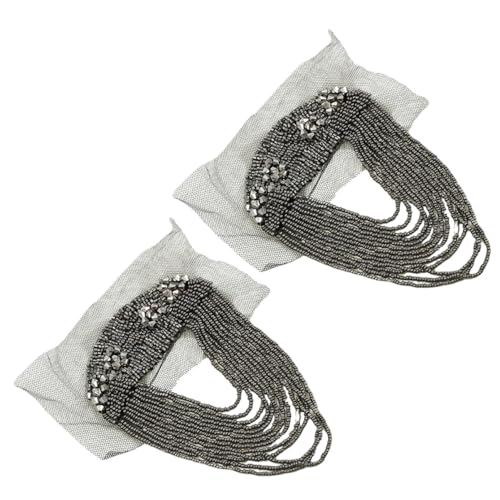 NOLITOY 2 Stück Schulterepauletten mit Metallquasten Abnehmbare Ketten Robuste Vintage-schulterbroschen für Damen Herren Modische Schmuckapplikationen für Party Hochzeit Formelle Anlässe von NOLITOY