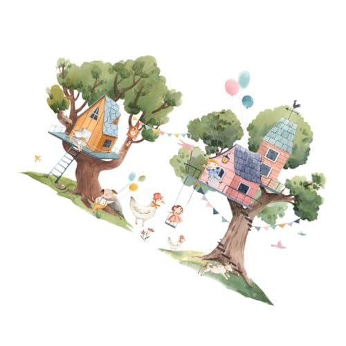 NOLITOY 2 Stück Selbstklebende Cartoon Wandtattoos Wandsticker Baum Tier Kinderzimmer Schlafzimmer Wohnraum Dekoration Schadstofffrei ablösbar frei von Wandbeschädigung NOLITOY 2 Stück Selbstklebende Cartoon Wandtattoos Wandsticker Baum Tier Kinderzimmer Schlafzimmer Wohnraum Dekoration Schadstofffrei ablösbar frei von Wandbeschädigung von NOLITOY