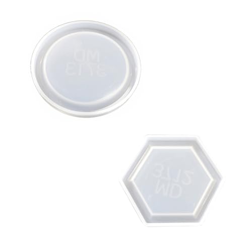NOLITOY 2 Stück Silikonform DIY Platte Formen Sechseckig Rund Epoxidharz Gießform Tablett Silikonform mit Rutschfest für Basteln und Dekoration NOLITOY 2 Stück Silikonform DIY Platte Formen Sechseckig Rund Epoxidharz Gießform Tablett Silikonform mit Rutschfest für Basteln und Dekoration von NOLITOY