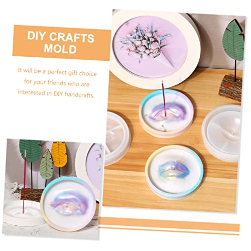 NOLITOY 2 Stück Silikonform für Räucherstäbchenhalter Langlebige Epoxidharz Formen Augen und Mund Design Reißfest Leicht Entformbar DIY Handwerksform für Kreative Tray Gestaltung von NOLITOY