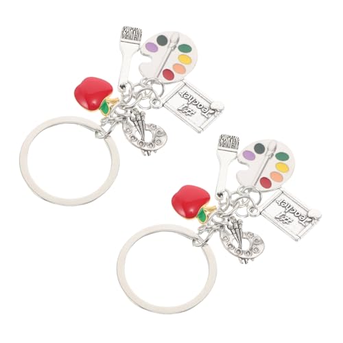 NOLITOY 2 Stück Teiliges Artist Schlüsselanhänger aus Robustem mit Palette und Pinsel Design Kreatives Malwerkzeug Schlüsselring Accessoire für Kunststudenten für Geburtstage und NOLITOY 2 Stück Teiliges Artist Schlüsselanhänger aus Robustem mit Palette und Pinsel Design Kreatives Malwerkzeug Schlüsselring Accessoire für Kunststudenten für Geburtstage und von NOLITOY
