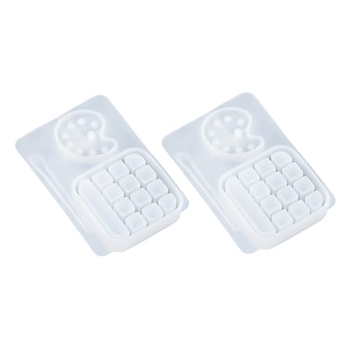 NOLITOY 2 Stück Teiliges DIY Resin Gießform Silikon Epoxidharz Form für Kristall Harz Handgefertigte Weiße Malschalen zum Basteln für Kreative Schmuck und Dekorationsprojekte von NOLITOY