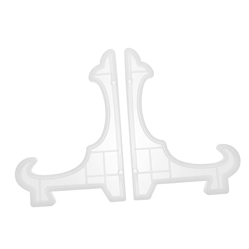 NOLITOY 2 Stück Teiliges DIY Silikonform für Kristall Epoxidharz Schmuck Display Regal Flexible Langlebige Gießform für Handgefertigte Aufbewahrung Tischdekoration Weiß von NOLITOY