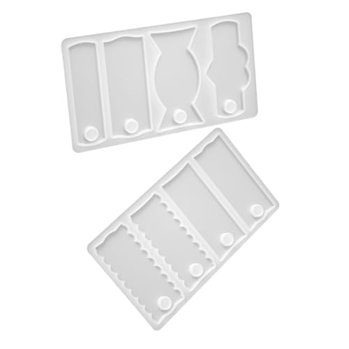 NOLITOY 2 Stück Teiliges Epoxidharz Silikonform für DIY Namensschilder Stabile Gießform für Kreative Projekte für Schlüsselanhänger und Dekorationen von NOLITOY