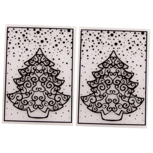 NOLITOY 2 Stück Teiliges Prägefolder Baum Kunststoff DIY Prägeschablonen für Scrapbooking Album Papierbasteln Robust und Vielseitig Geeignet für Handwerk und Geschenkgestaltung von NOLITOY