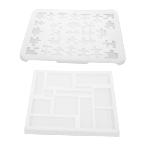 NOLITOY 2 Stück Teiliges Silikon Gießform Geometrische Puzzleform Flexibel Wiederverwendbar DIY Kristall Harzform für Kreative Bastelprojekte mit Epoxidharz Geeignet NOLITOY 2 Stück Teiliges Silikon Gießform Geometrische Puzzleform Flexibel Wiederverwendbar DIY Kristall Harzform für Kreative Bastelprojekte mit Epoxidharz Geeignet von NOLITOY