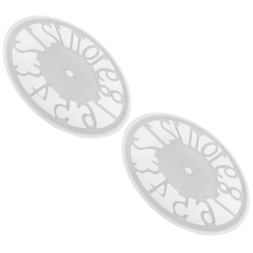 NOLITOY 2 Stück Teiliges Silikon Uhrform für DIY Handwerk Flexible Wiederverwendbare Uhr Gussformen mit Großer Römischer Ziffern Uhrplatte für Epoxidharz Kunst und Tischplatte Gestaltung NOLITOY 2 Stück Teiliges Silikon Uhrform für DIY Handwerk Flexible Wiederverwendbare Uhr Gussformen mit Großer Römischer Ziffern Uhrplatte für Epoxidharz Kunst und Tischplatte Gestaltung von NOLITOY