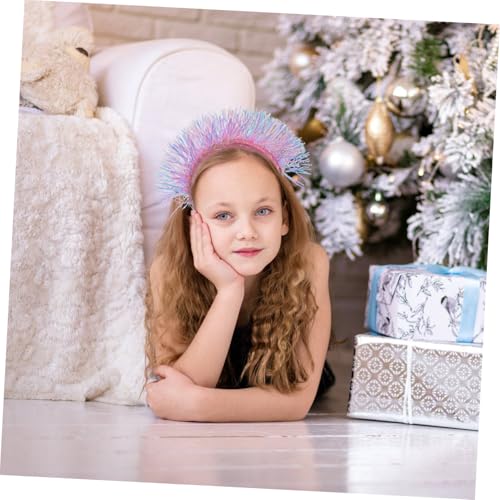 NOLITOY 2 Stück Teiliges Tinsel Haarband für Mädchen Glitzerndes Stirnband mit Festlichem Dekor Geeignet für Karneval Geburtstag Kostümparty und Weihnachtsfeier Bequem und Dekorativ von NOLITOY