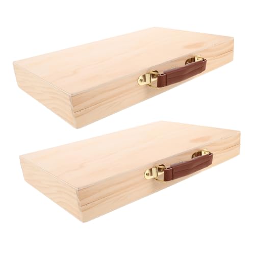 NOLITOY 2 Stück Teiliges Tragbare Holz Aufbewahrungsbox für Malutensilien Ergonomischer Griff Vielseitiger Organizer aus Massivem Kiefernholz Leicht und Robust für Ölmalerei Pinsel Stempel NOLITOY 2 Stück Teiliges Tragbare Holz Aufbewahrungsbox für Malutensilien Ergonomischer Griff Vielseitiger Organizer aus Massivem Kiefernholz Leicht und Robust für Ölmalerei Pinsel Stempel von NOLITOY