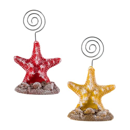 NOLITOY 2 Stücke Mediterraner Seestern Notizhalter Resin Foto Clip Büro Tischdekoration Memo Kartenhalter Langlebig Praktisch Dekorativ NOLITOY 2 Stücke Mediterraner Seestern Notizhalter Resin Foto Clip Büro Tischdekoration Memo Kartenhalter Langlebig Praktisch Dekorativ von NOLITOY