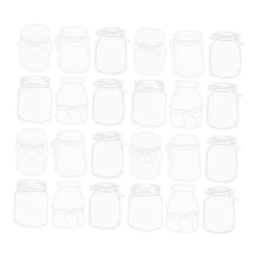 NOLITOY 20 Blatt Teiliges DIY Transparentes Lesezeichen mit Getrockneten Blumen in Flaschenform Klebende Pet Lesezeichen für Basteln Klare Blumenmotive für Leseratten und Bastelfans von NOLITOY