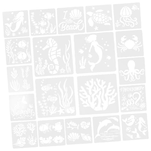 NOLITOY 20 Blatt Teiliges Quadratische Meerestiere Wiederverwendbare DIY Zeichenschablonen für Wand Holz Leinwand Vielseitig für Kreative Bastelprojekte und Wohnkultur NOLITOY 20 Blatt Teiliges Quadratische Meerestiere Wiederverwendbare DIY Zeichenschablonen für Wand Holz Leinwand Vielseitig für Kreative Bastelprojekte und Wohnkultur von NOLITOY