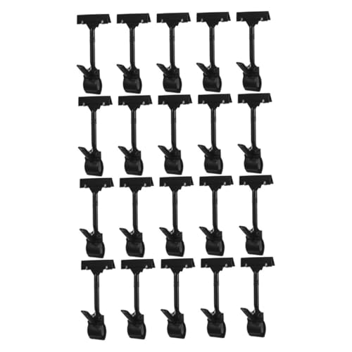 NOLITOY 20 Stück Beschilderungs Preiskarten Clips Warenschildhalter Clips Preisschildhalter Warenschild Displayhalter Schildhalter Kunststoff Schwarz von NOLITOY