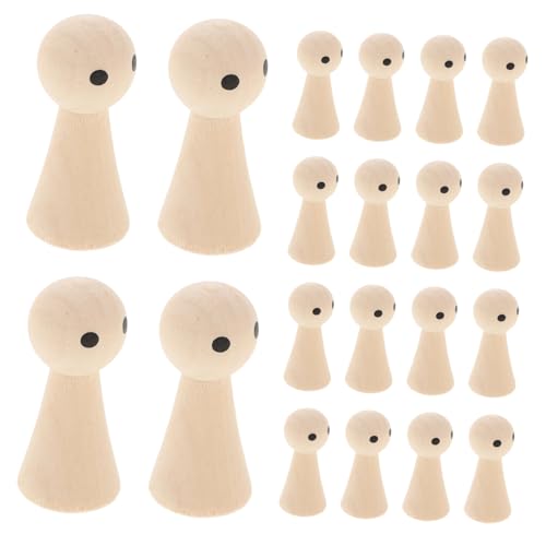 NOLITOY 20 Stück Blanko Holz Peg Dolls Unbemalte DIY Holzfiguren zum Bemalen Kreative Bastelpuppen für Hausdekoration Handwerksbedarf NOLITOY 20 Stück Blanko Holz Peg Dolls Unbemalte DIY Holzfiguren zum Bemalen Kreative Bastelpuppen für Hausdekoration Handwerksbedarf von NOLITOY