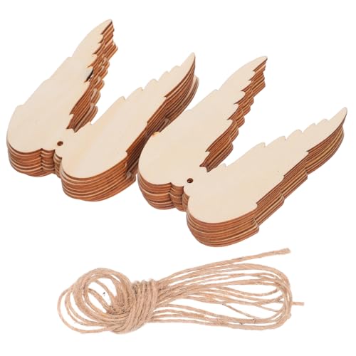 NOLITOY 20 Stück Engelsflügel Holzanhänger Unlackiert mit Bohrloch zum Aufhängen DIY Bastelholz für Weihnachtsdeko Geschenk Anhänger Langlebige Holzformen für Party Festtagsdekoration NOLITOY 20 Stück Engelsflügel Holzanhänger Unlackiert mit Bohrloch zum Aufhängen DIY Bastelholz für Weihnachtsdeko Geschenk Anhänger Langlebige Holzformen für Party Festtagsdekoration von NOLITOY