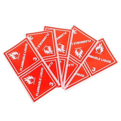 NOLITOY 20 Stück Flammable Liquid Warning Sticker Selbstklebend Starke Haftung Glatte Oberfläche Versandetiketten für Luft und Seetransport Sicherheitshinweis bei Gefahrgut Langlebig NOLITOY 20 Stück Flammable Liquid Warning Sticker Selbstklebend Starke Haftung Glatte Oberfläche Versandetiketten für Luft und Seetransport Sicherheitshinweis bei Gefahrgut Langlebig von NOLITOY